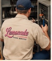 Lemonade Home Service cream work shirt concept